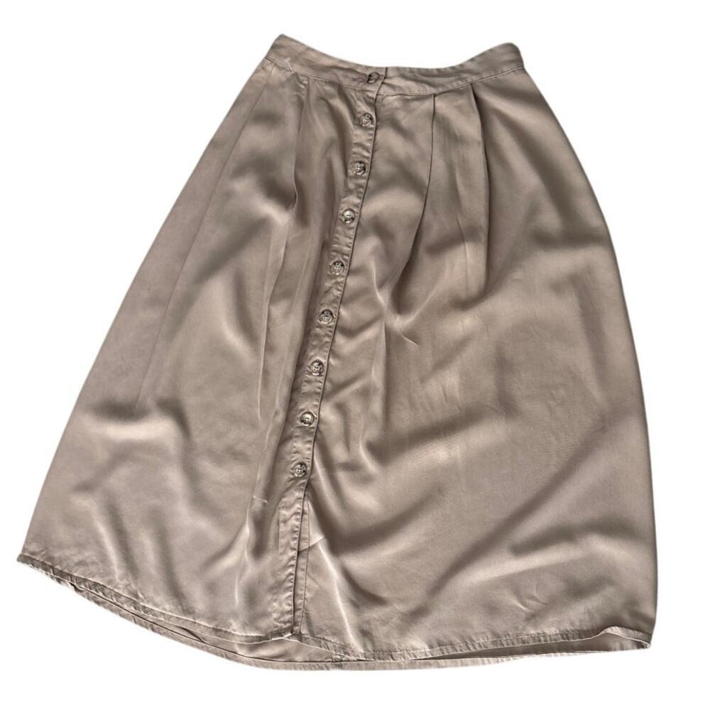 Vetta Taupe Minimalist A-Line Skirt Neutral Capsule